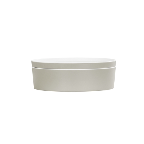 Cal-Mil 24126-9-102 9" Dia. x 3"H Ash Melamine Bento Box - 3 Each