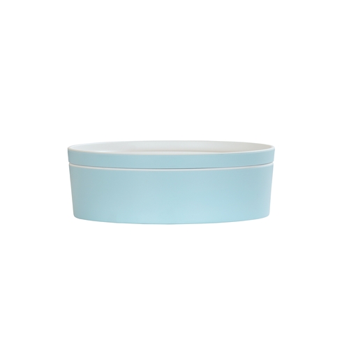 Cal-Mil 24126-9-127 9" Dia. x 3"H Ocean Blue Melamine Bento Box - 3 Each