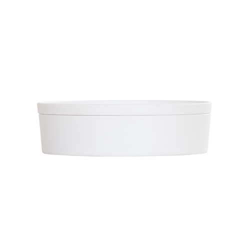 Cal-Mil 24126-9-15 9" Dia. x 3"H White Melamine Bento Box - 3 Each