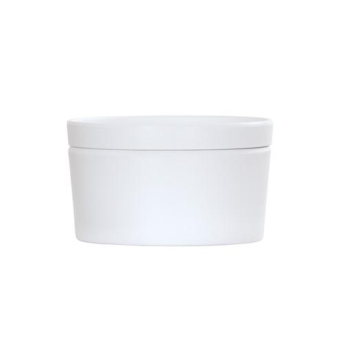 Cal-Mil 24127-5-15 5" Dia. x 3"H White Melamine Bento Box - 3 Each