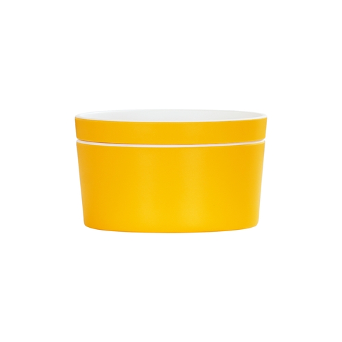 Cal-Mil 24127-5-42 5" Dia. x 3"H Yellow Melamine Bento Box - 3 Each