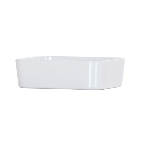 Cal-Mil 24132-46-15 4.5" x 6" x 2.5"H White Melamine Bento Box Insert - 3 Each