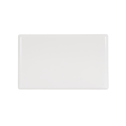 Cal-Mil 24304-1321-15 12.75" x 21" x 0.75"H White Melamine Platter - 6 Each