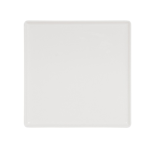 Cal-Mil 24304-8-15 8" x 8" x 0.75"H White Melamine Square Platter - 6 Each