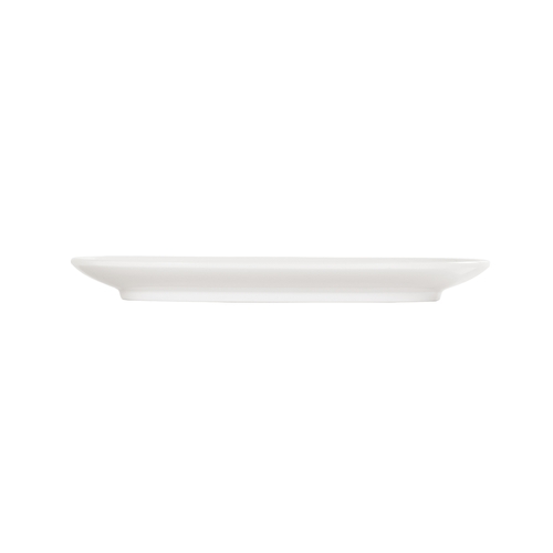 Cal-Mil 24305-812-15 8" x 11.5" x 1"H White Melamine Oval Plate - 6 Each