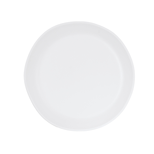 Cal-Mil 24400-10-15 Bali 10" Dia. x 0.75"H White Melamine Plate - 6 Each