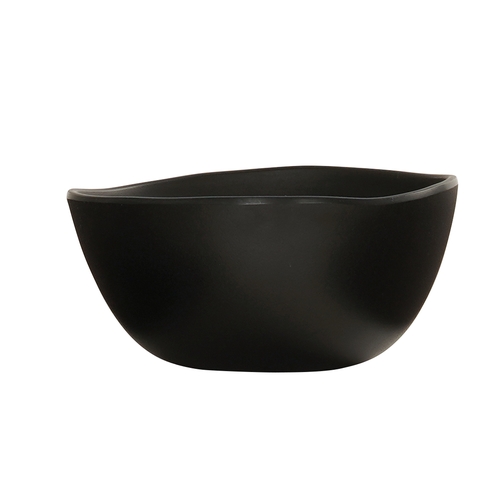 Cal-Mil 24401-30-13 Bali 6.75" x 6.5" x 3.25"H Black Melamine 30 oz. Soup Bowl