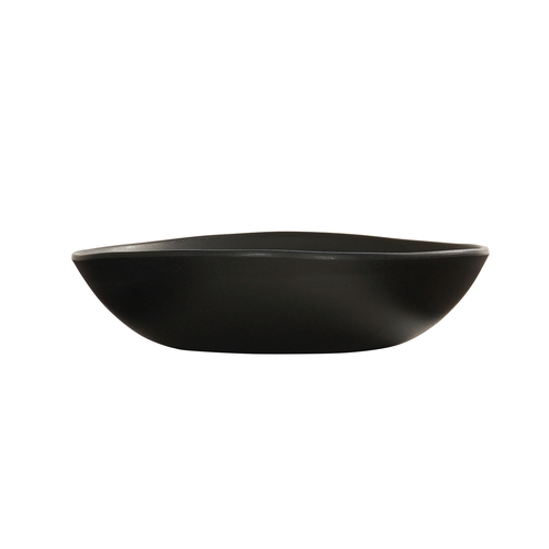 Cal-Mil 24402-30-13 Bali 8" Dia. x 2"H Black Melamine Pasta Bowl - 6 Each