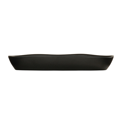 Cal-Mil 24403-412-13 Bali 12" x 4" x 1.75"H Black Melamine Oval Platter - 6 Each