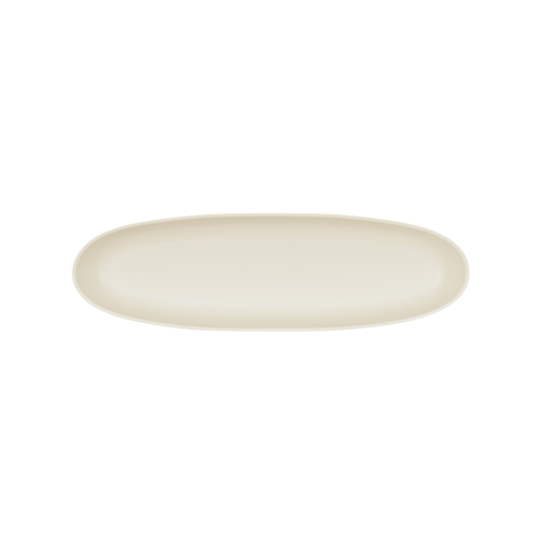 Cal-Mil 24403-620-103 Bali 20" x 6" x 1.75"H Ivory Melamine Oval Platter - 6 Each