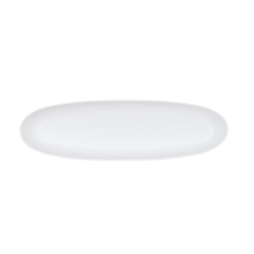 Cal-Mil 24403-620-15 Bali 20" x 6" x 1.75"H White Melamine Oval Platter - 6 Each