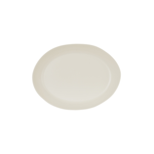 Cal-Mil 24404-1216-103 Bali 12" x 16" x 1.5"H Ivory Melamine Oval Platter - 6 Each