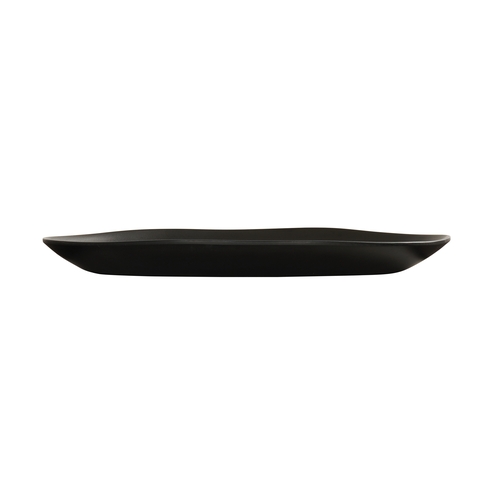 Cal-Mil 24404-1216-13 Bali 12" x 16" x 1.5"H Black Melamine Oval Platter - 6 Each