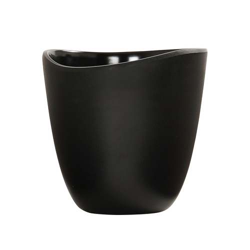 Cal-Mil 24405-24-13 Bali 4.75" Dia. x 4.75"H Black Melamine Dressing Crock