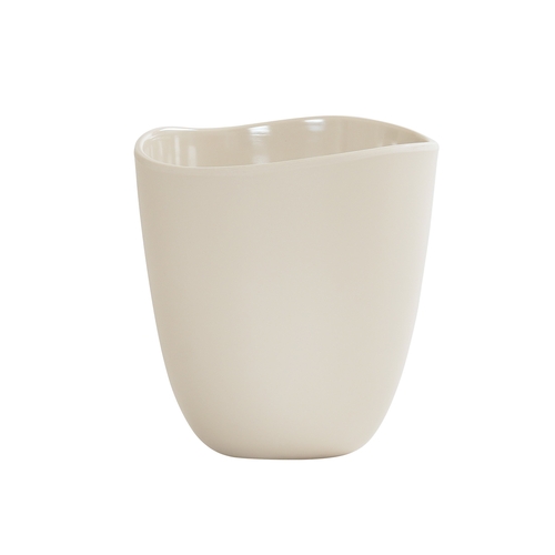 Cal-Mil 24405-48-103 Bali 5.75" Dia. x 6.25"H Ivory Melamine Dressing Crock