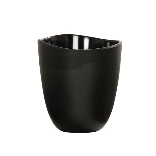 Cal-Mil 24405-48-13 Bali 5.75" Dia. x 6.25"H Black Melamine Dressing Crock