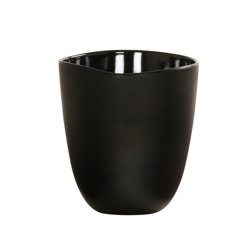 Cal-Mil 24405-96-13 Bali 7" Dia. x 7.75"H Black Melamine Dressing Crock - 6 Each