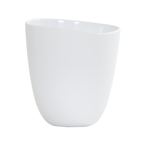 Cal-Mil 24405-96-15 Bali 7" Dia. x 7.75"H White Melamine Dressing Crock - 6 Each