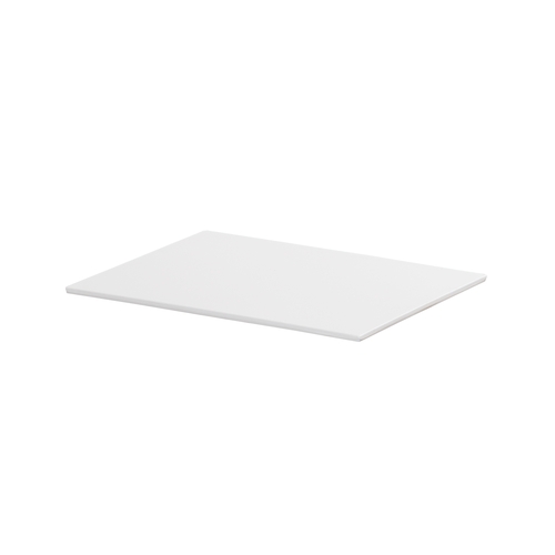 Cal-Mil 24407-1012-15 10.75" x 13.5" x 0.5"H White Melamine Tray - 6 Each