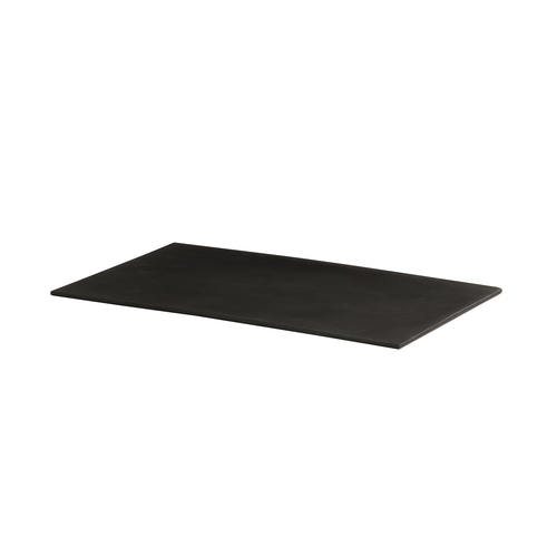 Cal-Mil 24407-1220-13 13.5" x 21.5" x 0.75"H Black Melamine Tray - 6 Each