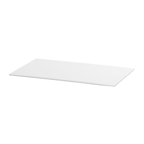 Cal-Mil 24407-1220-15 13.5" x 21.5" x 0.75"H White Melamine Tray - 6 Each