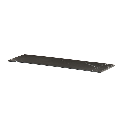 Cal-Mil 24407-206-124 21.5" x 6.75" x 0.75"H Black Marble Melamine Tray - 3 Each