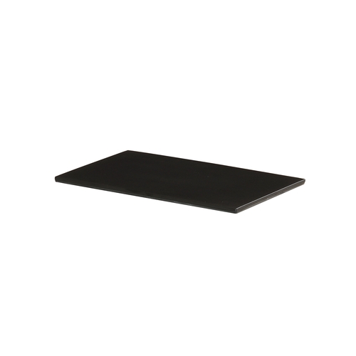 Cal-Mil 24407-610-13 6.5" x 10.5" x 0.5"H Black Melamine Tray - 6 Each