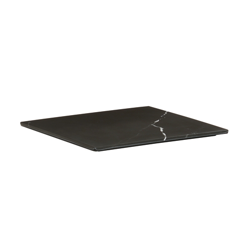 Cal-Mil 24408-10-124 10" x 10" x 0.75"H Black Marble Melamine Tray - 6 Each
