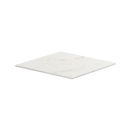 Cal-Mil 24408-10-81 10" x 10" x 0.75"H White Marble Melamine Tray - 6 Each