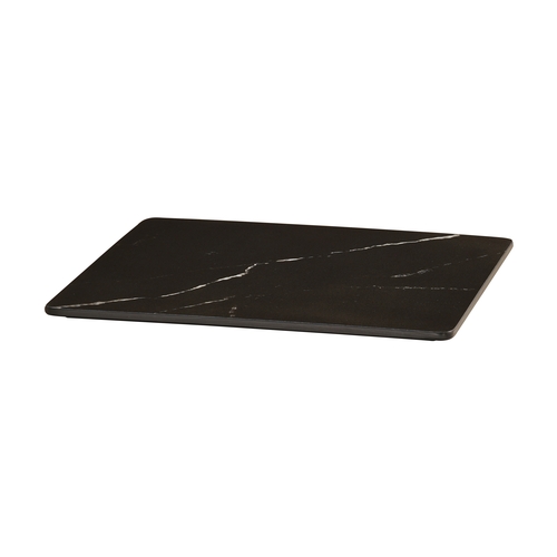 Cal-Mil 24408-12-124 12" x 12" x 0.75"H Black Marble Melamine Tray - 3 Each