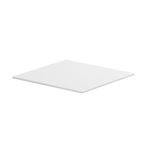Cal-Mil 24408-12-15 12" x 12" x 0.75"H White Melamine Tray - 3 Each