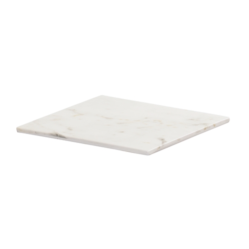 Cal-Mil 24408-8-81 8" x 8" x 0.75"H White Marble Melamine Tray - 6 Each