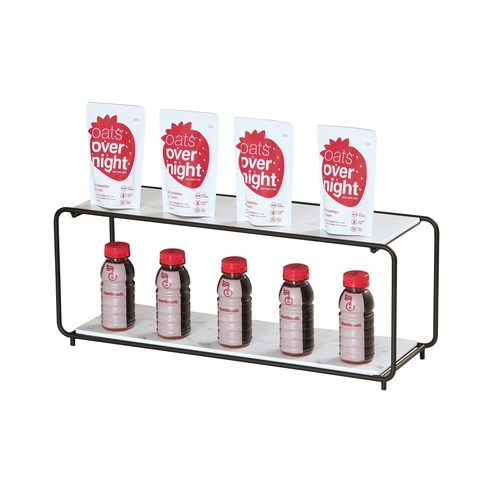 Cal-Mil 25208-620-13 Logan 23.75" x 7.5" x 9.25"H Wire 2-Tier Display Stand