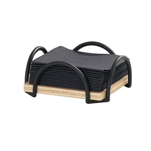 Cal-Mil 25220-93 Logan 5" x 5" x 3"H Black Wood Napkin Holder