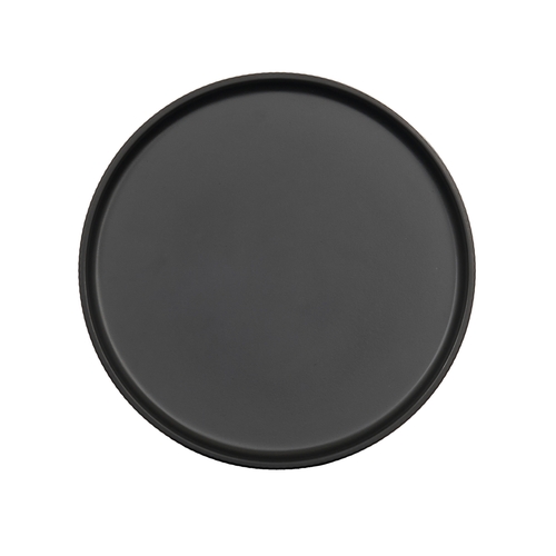 Cal-Mil 26105-6-13 Arista 6" Dia. Matte Black Melamine Plate - 6 Each