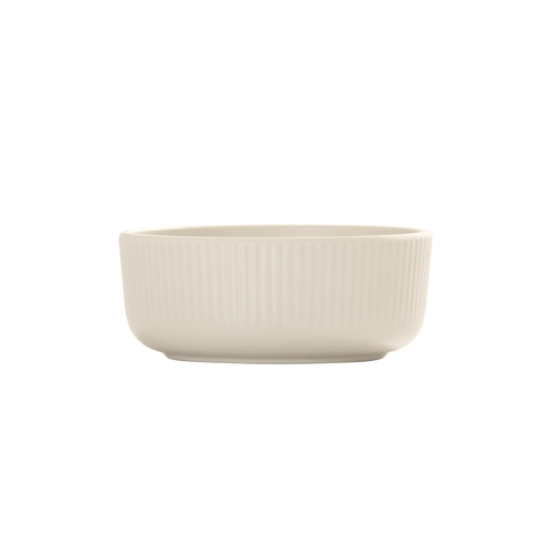 Cal-Mil 26106-5-103 Arista 5.25" Dia. x 2"H Matte Ivory Melamine 16 oz. Bowl