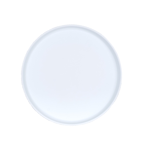 Cal-Mil 26107-10-15 Arista 10" Dia. Matte White Melamine Raised Rim Plate