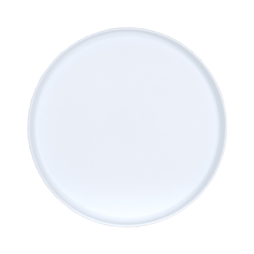 Cal-Mil 26107-14-15 Arista 14" Dia. Matte White Melamine Raised Rim Plate
