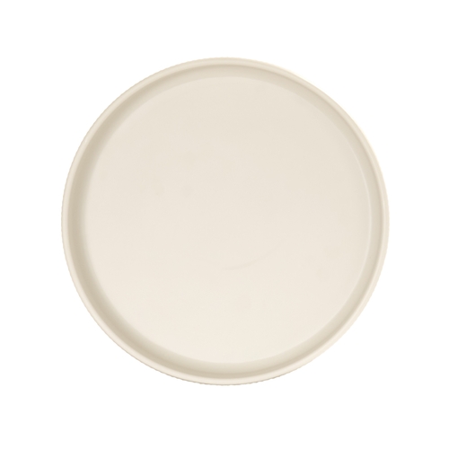 Cal-Mil 26107-8-103 Arista 8" Dia. Matte Ivory Melamine Raised Rim Plate