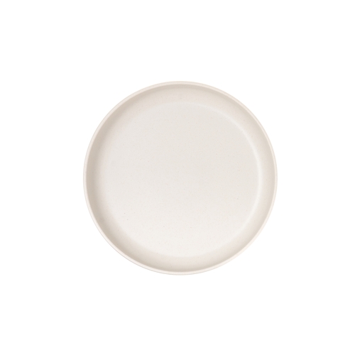 Cal-Mil 26121-10-133 Isla 10" Dia. Matte Ivory Melamine Wide Rim Plate - 6 Each