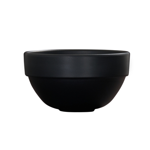 Cal-Mil 26122-5-13 Isla 5" Dia. x 2.7"H Matte Black Melamine 16 oz. Bowl