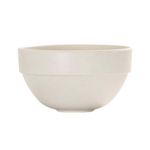 Cal-Mil 26122-6-133 Isla 5"Dia.x 2.7"H Matte Ivory Melamine 30 oz. Wide Rim Bowl