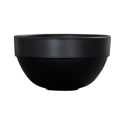 Cal-Mil 26122-7-13 Isla 7" Dia. x 3.5"H Matte Black Melamine 48 oz. Bowl