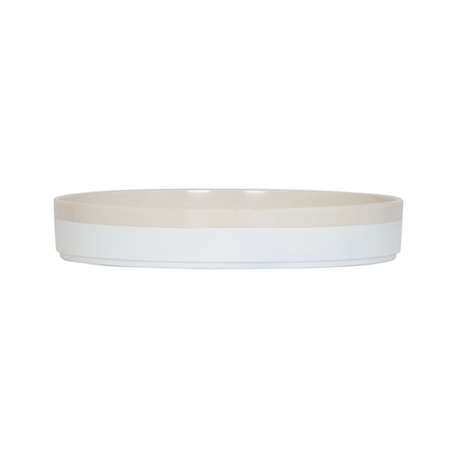 Cal-Mil 26131-10-139 Sorelle 10" Dia. Two-Tone Melamine Raised Rim Plate - 6 Each