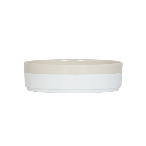Cal-Mil 26131-8-138 Sorelle 6" Dia. Two-Tone Melamine Raised Rim Plate - 6 Each