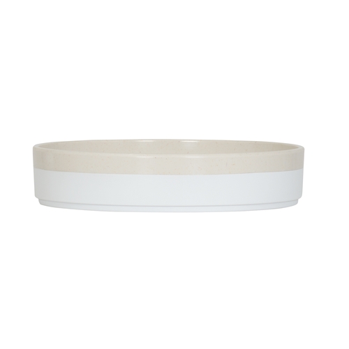 Cal-Mil 26131-8-139 Sorelle 8" Dia. Two-Tone Melamine Raised Rim Plate - 6 Each