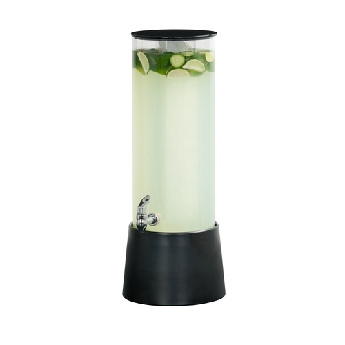 Cal-Mil 26135-3-13 Logan 8.1"x 9.75" Black Melamine 3 Gallon Beverage Dispenser