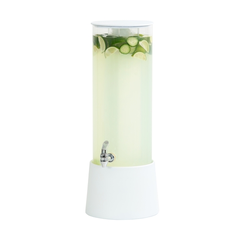 Cal-Mil 26135-3-15 Logan 8.1"x 9.75" White Melamine 3 Gallon Beverage Dispenser