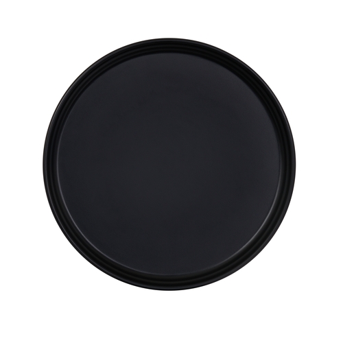 Cal-Mil 26143-10-13 Cove 10" Dia. Matte Black Melamine Plate - 6 Each