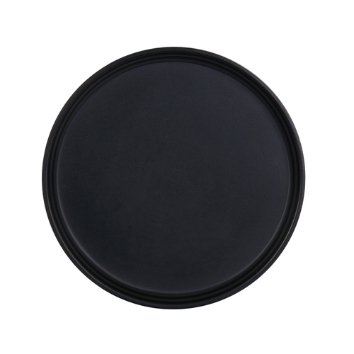 Cal-Mil 26143-6-13 Cove 6" Dia. Matte Black Melamine Plate - 6 Each